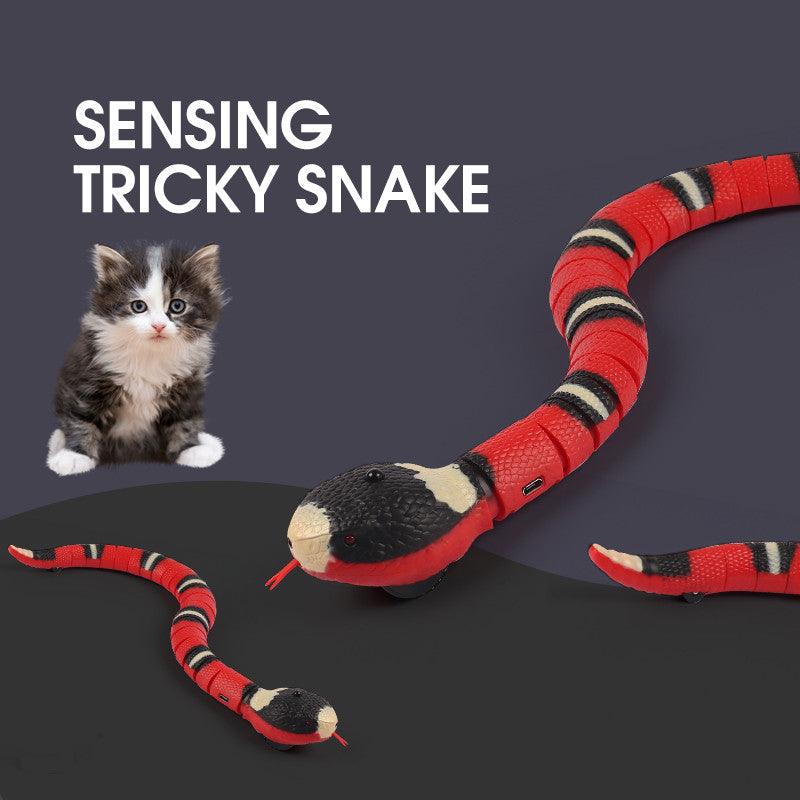 Smart Sensing Interactive Cat Toys Automatic Eletronic Snake Cat Teasering Play USB Rechargeable Kitten Toys For Cats Dogs Pet - MRSLM