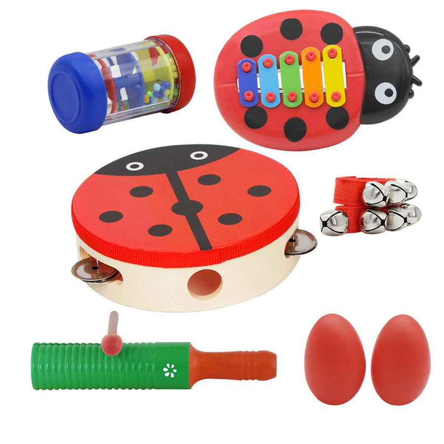 Orff Musical Instruments Sets Hand Drum Egg Maracas Wrist Bell Single Ring Percussion Piano A Section of Rain Educational Musical Gifts - MRSLM