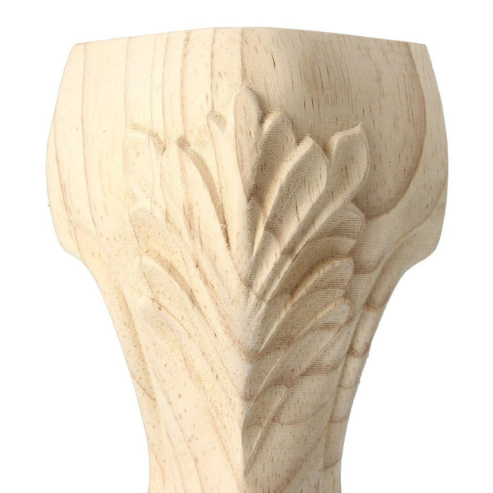 4Pcs 10/15cm European Solid Wood Carving Furniture Foot Legs Unpainted Chair Cabinet Sofa Seat Feets - MRSLM