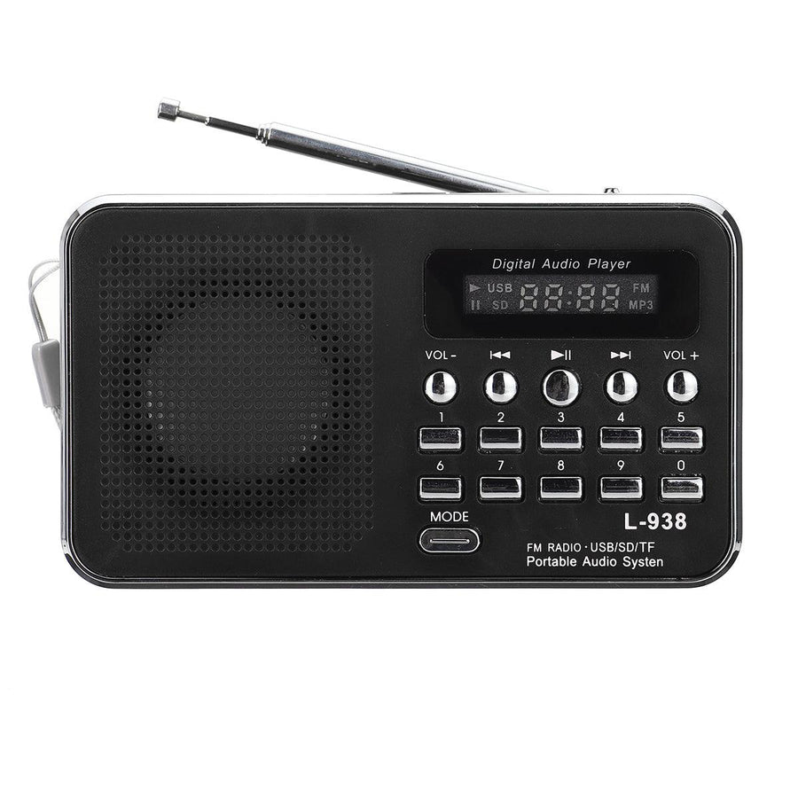 Portable FM 87.5-108MHZ 4.2V 4Ω Radio TF SD Card AUX Loop Play Speaker MP3 Music Player - MRSLM