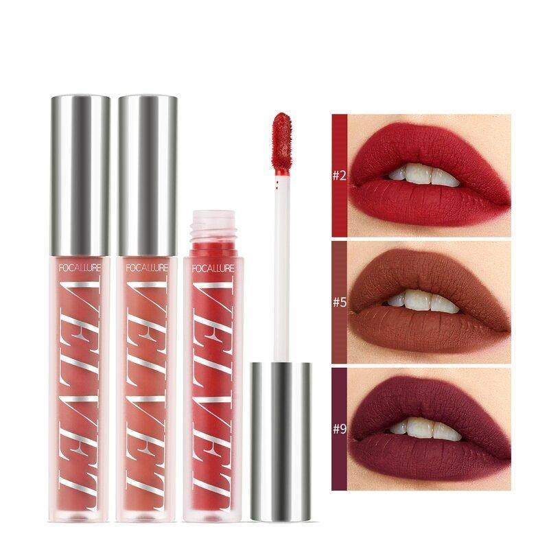 FOCALLURE 10 Colors Velvet Matte Lip Glaze Waterproof Non-Marking Lip Gloss Cosmetic - MRSLM