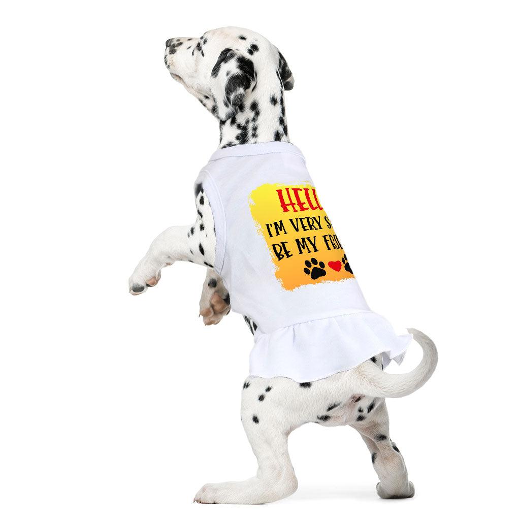 Friend Dog Sundress - Colorful Dog Dress Shirt - Printed Dog Clothing - MRSLM