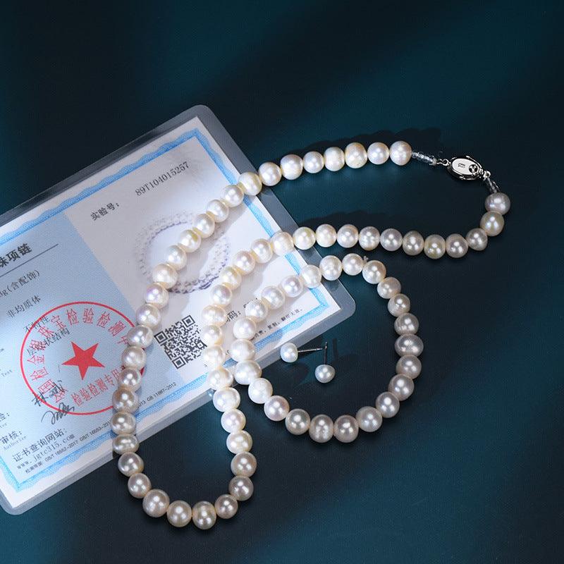 New Natural Freshwater Pearl Necklace Gift - MRSLM