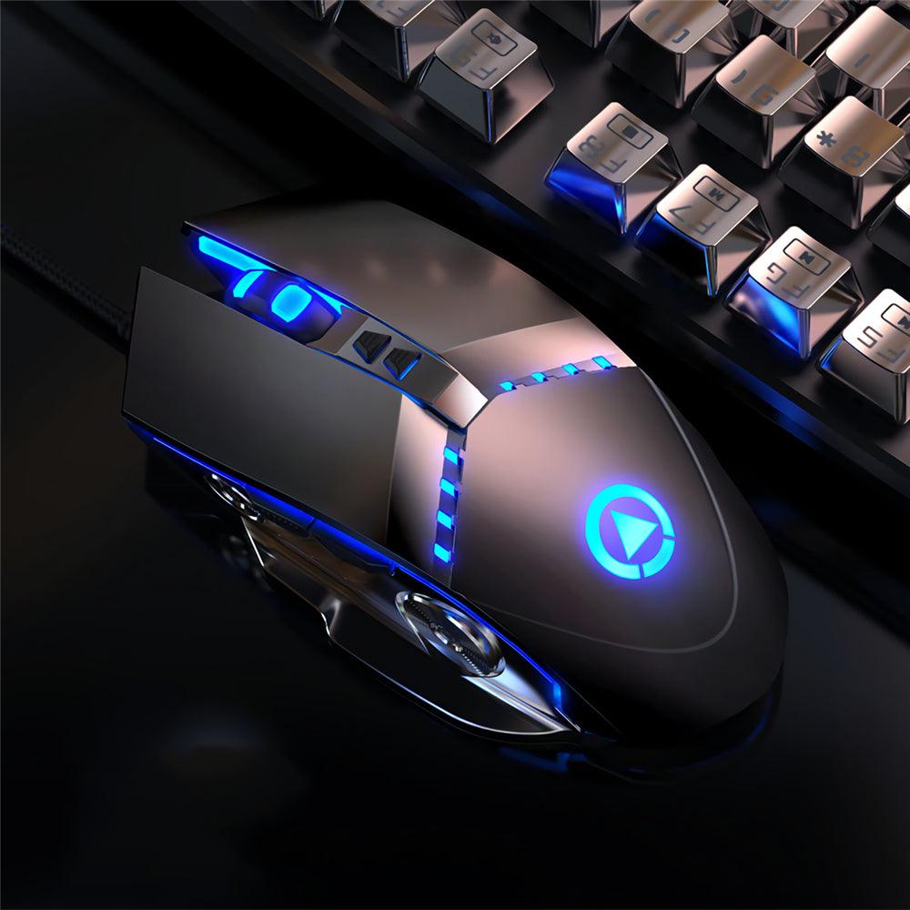 YINDIAO G3PRO Wired Gaming Mouse Ergonomic 7 Buttons 3200DPI Computer Gamer Mice Silent Mouse for PUBG FPS Games - MRSLM