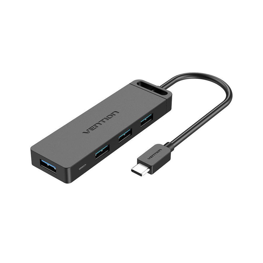Vention TGK USB-C Hub Data Hub Tpye-C to 4 Ports USB3.0 Adapter Multi USB with Micro USB Charging Port High Speed (0.15M) - MRSLM