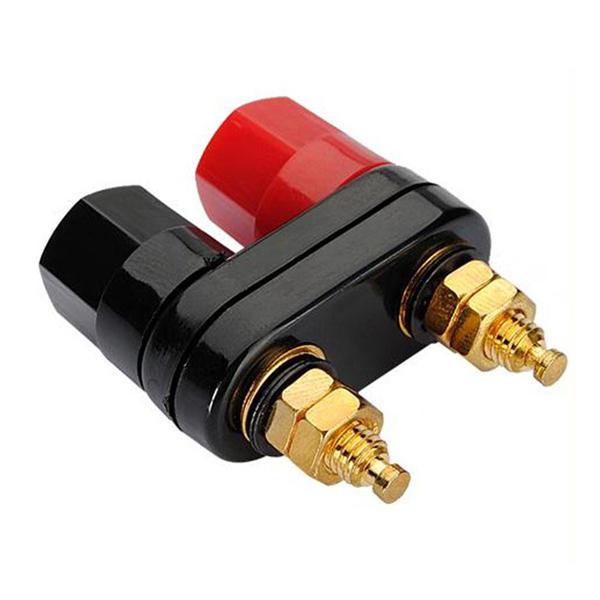Couple Terminals Red Black Connector Amplifier Binding Post Banana Speaker Plug Jack - MRSLM