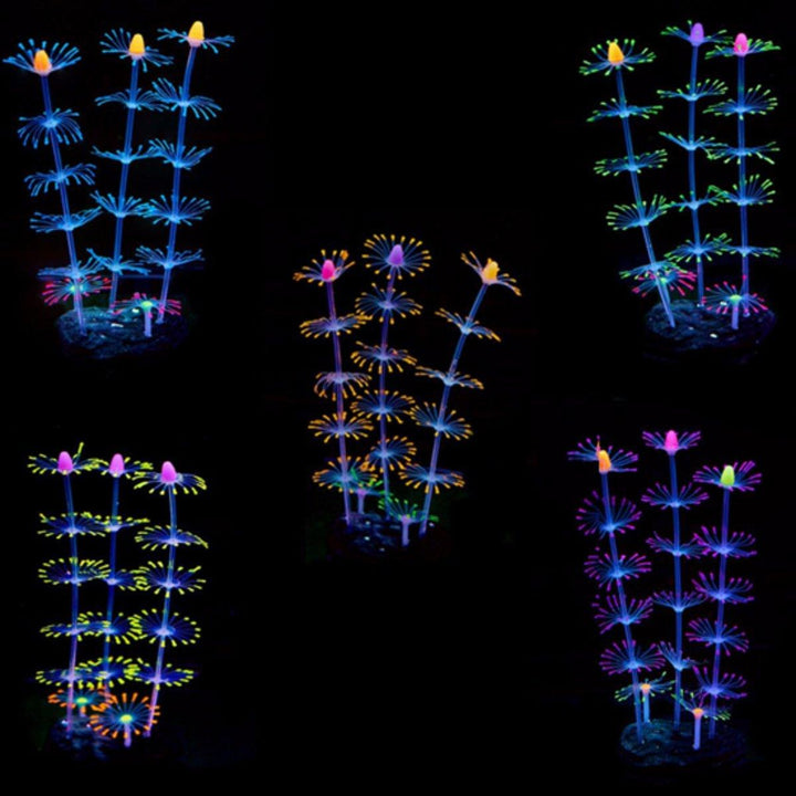 Fluorescent Aquarium Artificial Coral Decoration Fish Tank Ornament Aquarium Decorations - MRSLM