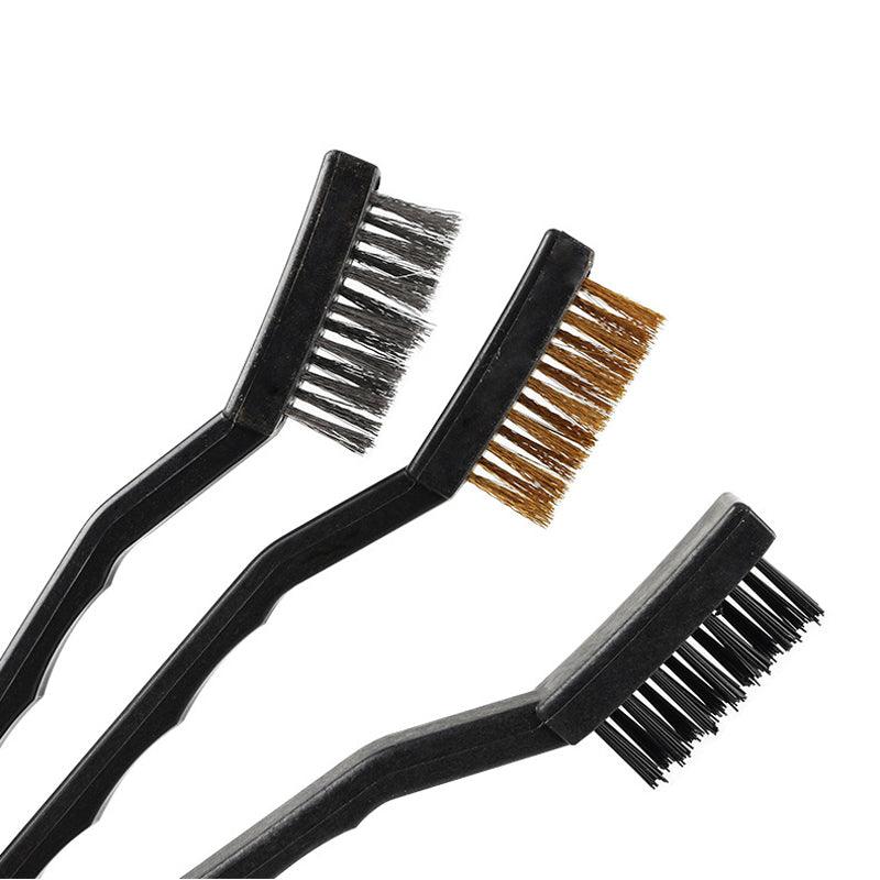 Copper Wire/ Iron Wire/Nylon Wire Toothbrush Nozzle Heated Bed Cleaning Brush Three-Piece/Set for 3D Printer Part - MRSLM