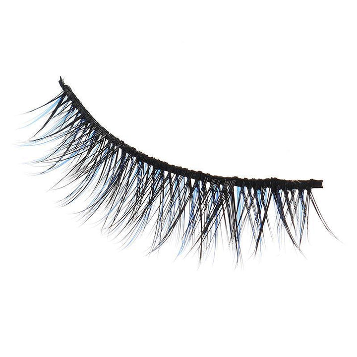 3D False Eyelashes Set Blue False lashes Makeup Natural Eyelashes Extension for Party - MRSLM