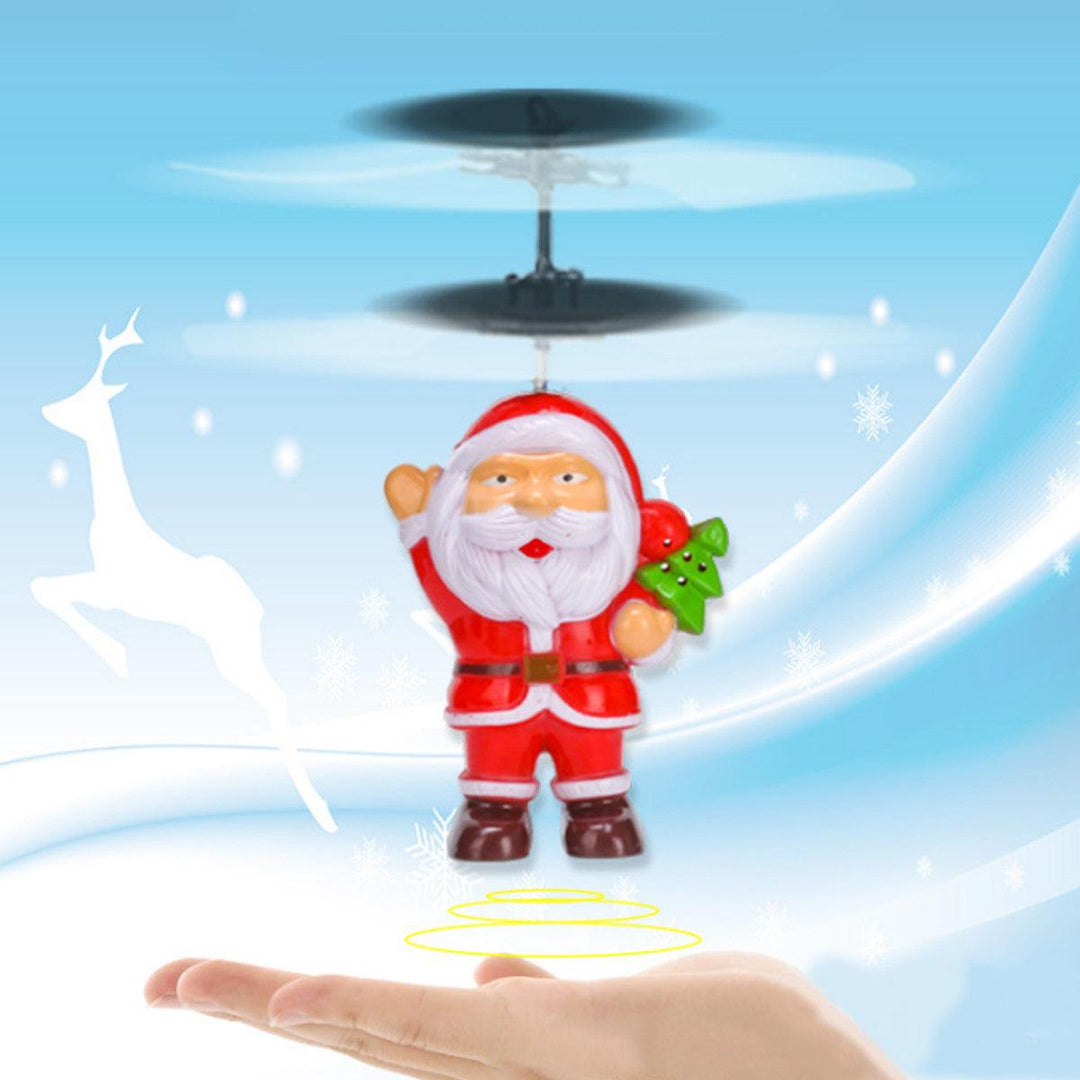 Rechargeable Mini LED Light Up Infrared Induction Drone Flying Toys Hand-controlled Child Gift - MRSLM