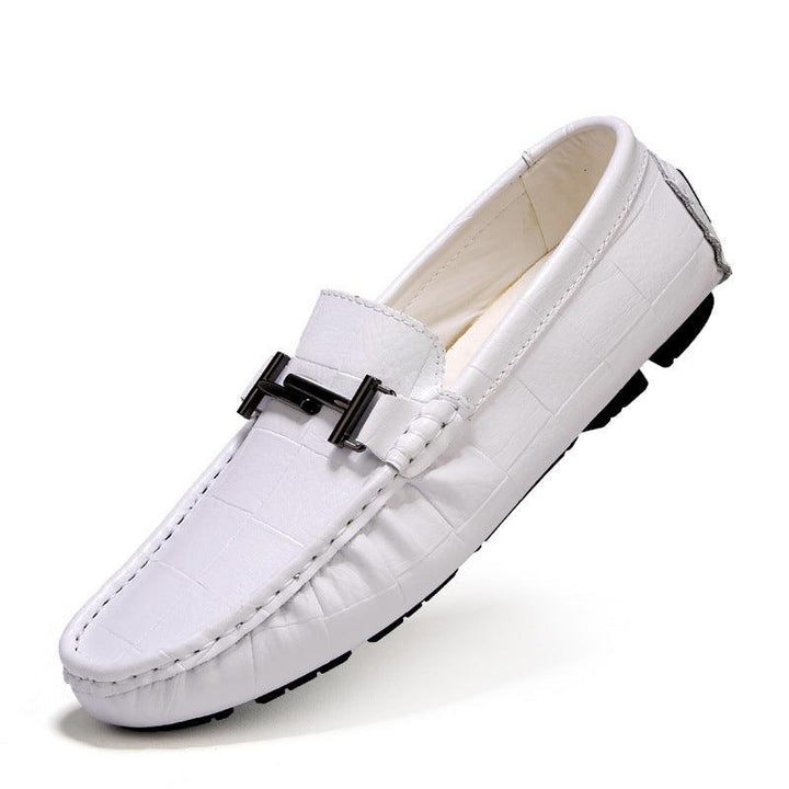 Casual Leather Shoes British Large Size Breathable Men's Peas Shoes - MRSLM