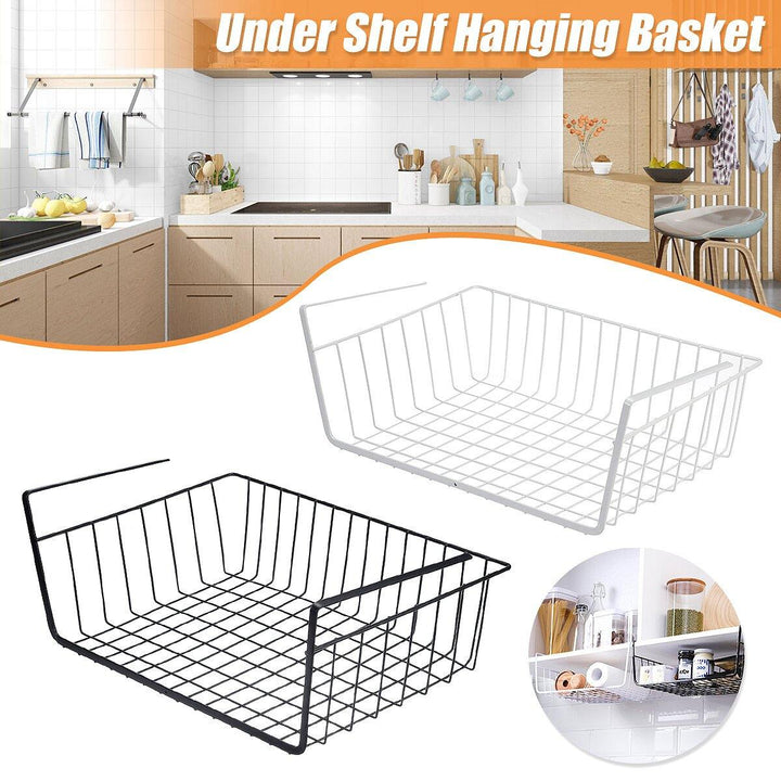 Under Shelf Storage Hanging Rack Kitchen Holder Basket Table Cabinet Organizer - MRSLM