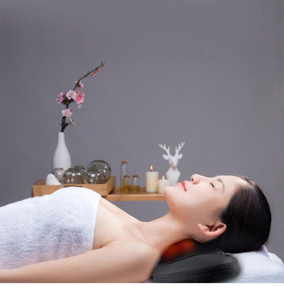 12/8/6/4 Heads Massage Pillow Electric Shiatsu Massager for Back Waist Body Cervical Pillow Home Car - MRSLM