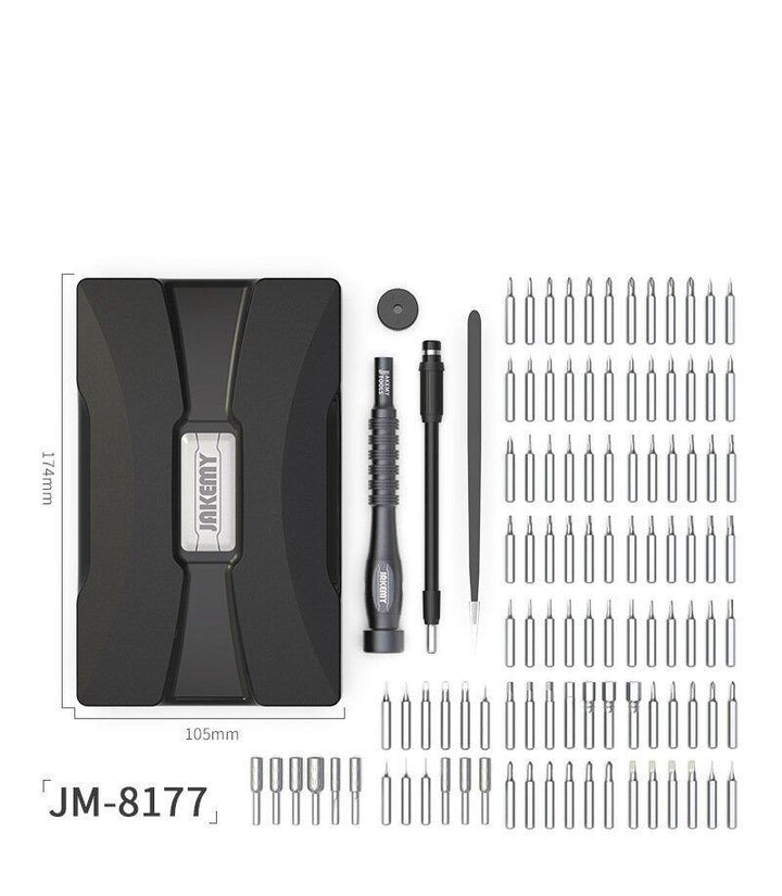 Jakemy-8177 106Pcs Multi-function Magnetic Precision Screwdriver Set W/93 Bits Socket Hex Torx For Phone Tablet Eletronics Repair Tool - MRSLM