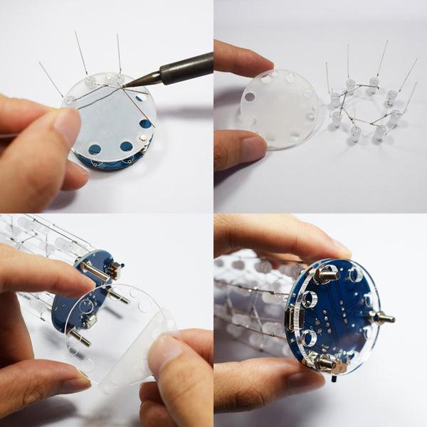 Geekcreit® DIY Mini Star Flashing LED Cylinder Kit With 23 Flashing Mode - MRSLM