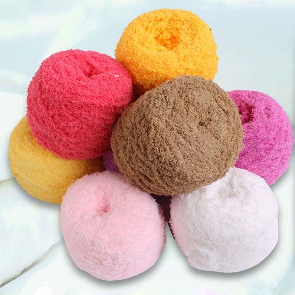 100g 26 Colors Thickened Three-ply Soft Coral Fleece Knitting Wool Yarn Scarf Hat Sweater Yarn Ball - MRSLM