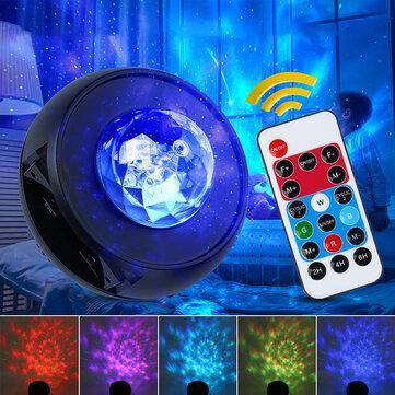Infrared Type LED Starry Sky Night Light bluetooth Music Water Wave Projector With Remote Control USB Powered Sound-Activated Stage Laser Star Projection Lamp 5V/3W - MRSLM