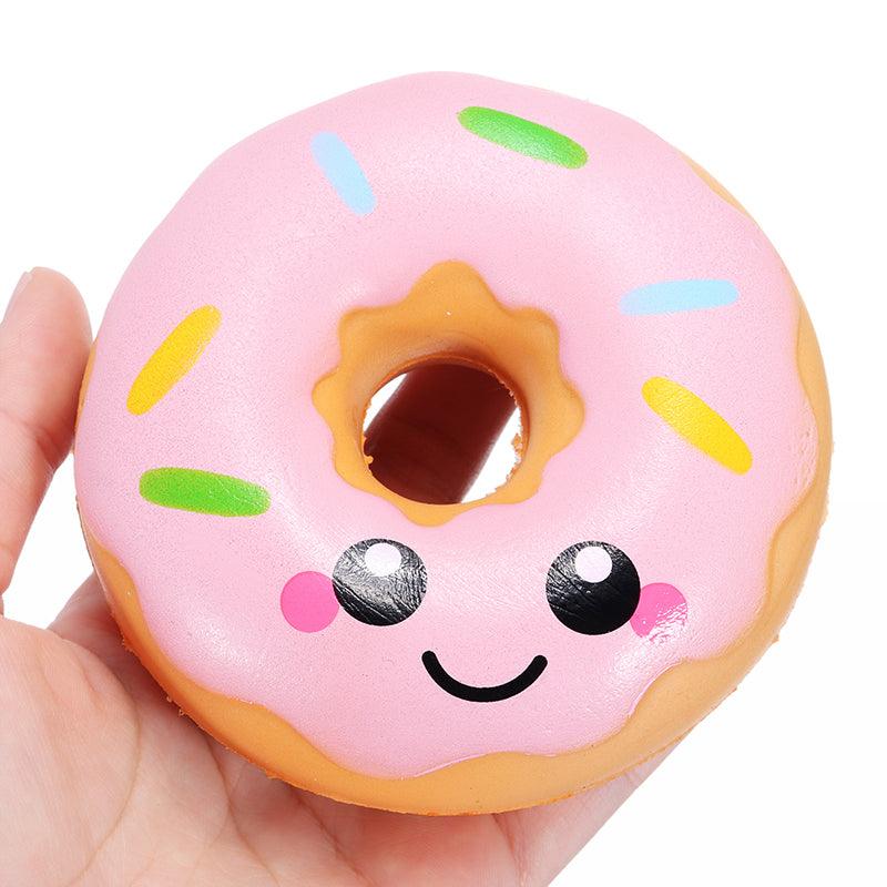 Sanqi Elan 10cm Squishy kawaii Smiling Face Donuts Charm Bread Kids Toys With Package - MRSLM