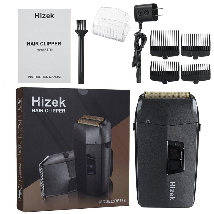 Hizek 2 in 1 Men Electric Razor Rechargeable Beard Trimmer Wet & Dry Durable Blades Foil Shaver - MRSLM