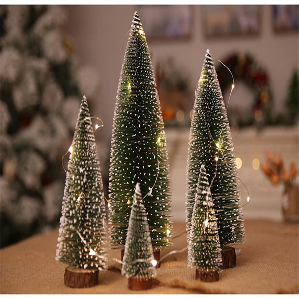 2020 Christmas Ornament Tree New Year's Mini Christmas Tree Small Pine Tree Home Office Desktop Mini Christmas Decor - MRSLM