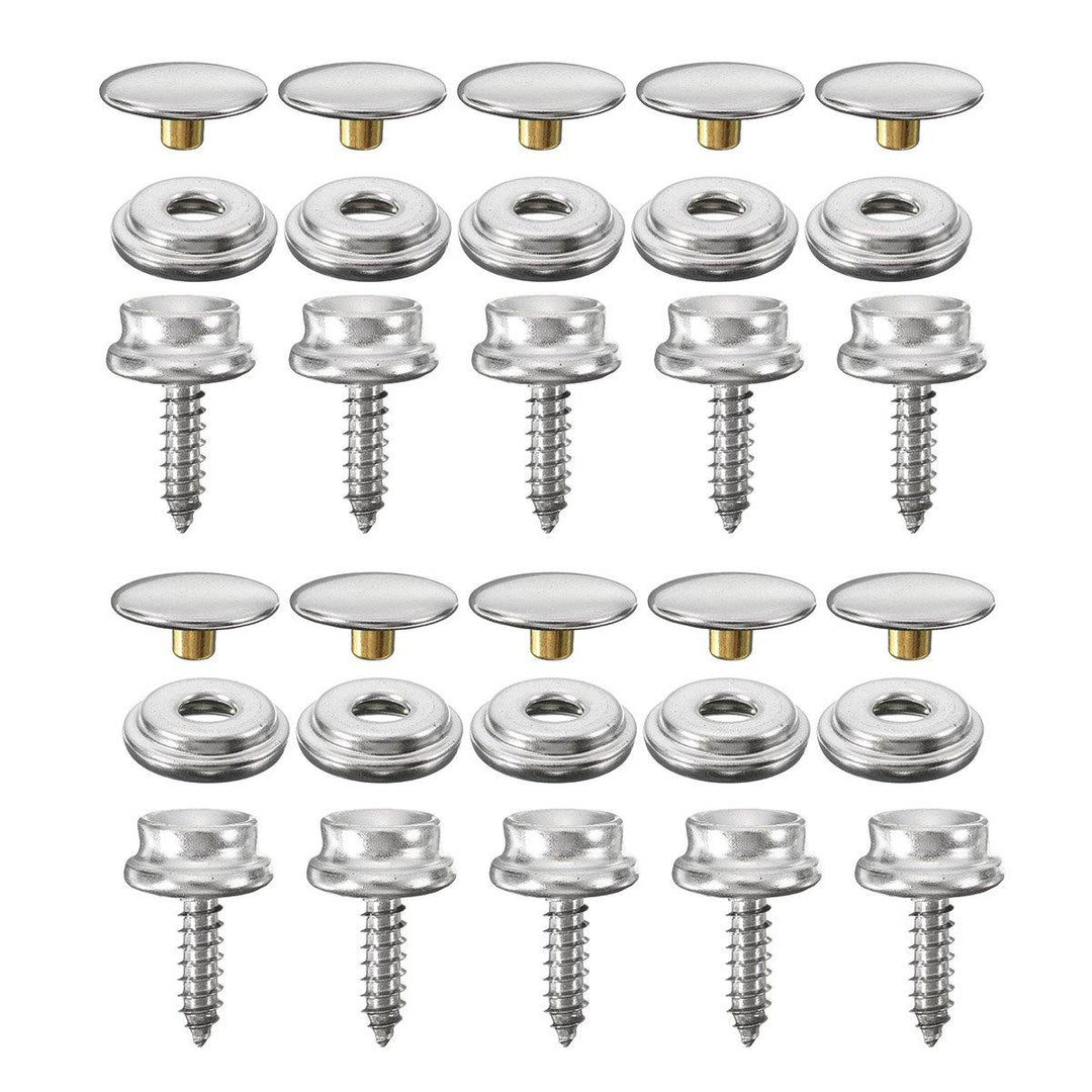 75Pcs Boat Marine Canvas Cover Snap Fasteners Screw Stud Button Socket for Handbags Clothing - MRSLM