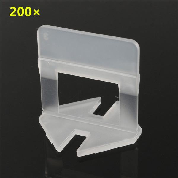 200Pcs 1mm White Ceramic Tile Tiling Accessibility Spacers Plastic Clip - MRSLM