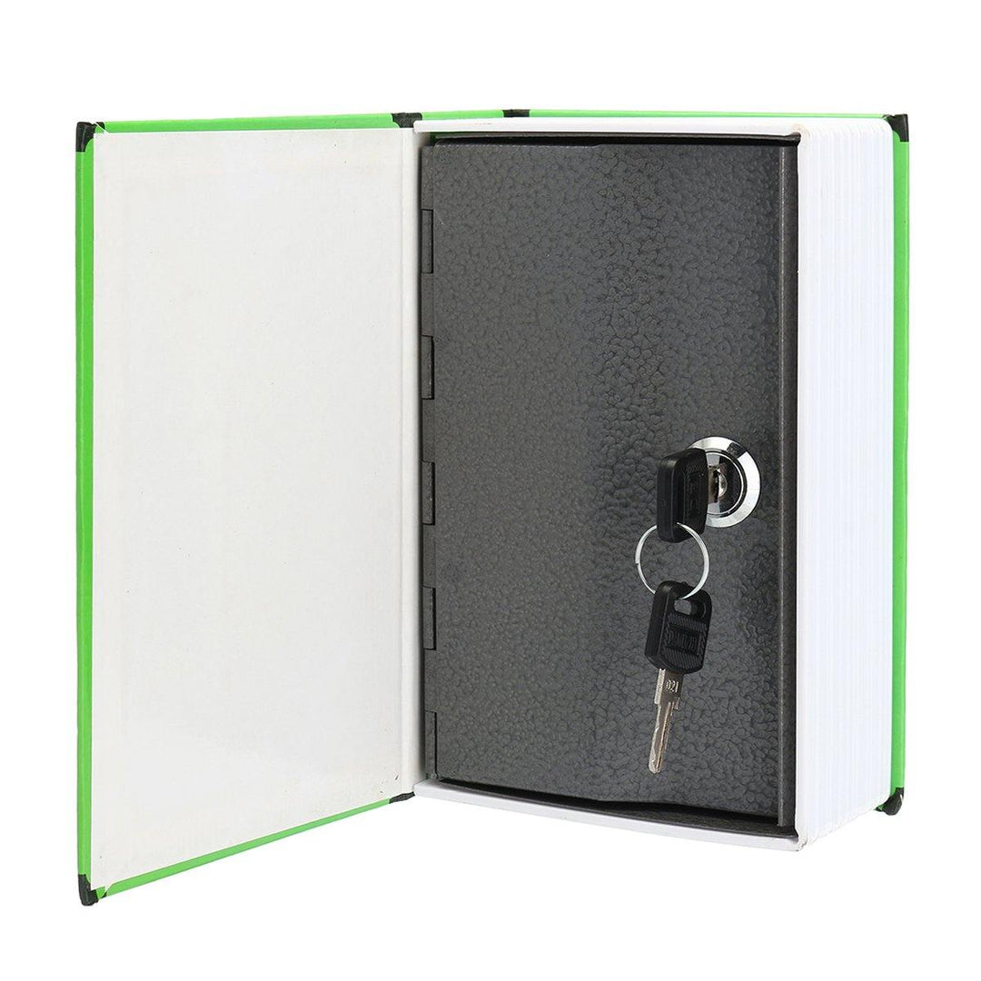 Dictionary Cash Money Jewelry Storage Box Locker Book Secret Hide Security Safe Key Lock Case - MRSLM