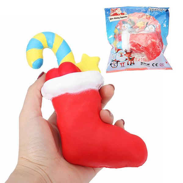 Squishy Christmas Sock Slow Rising Soft Toy Kids Gift Decor - MRSLM