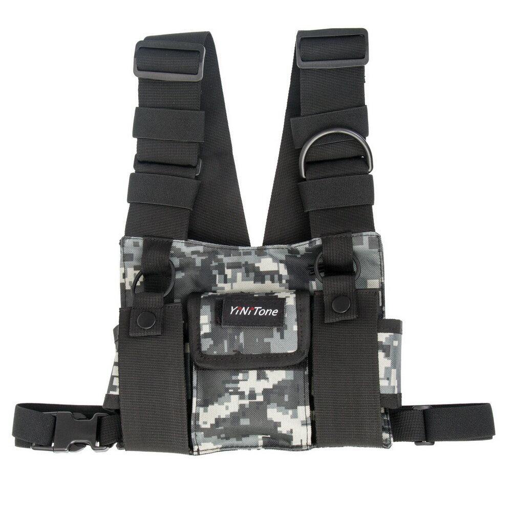 Walkie-talkie Tactical Chest Bag Military Field Outdoor Tactical Walkie Talkie Holster Storage Bag - MRSLM