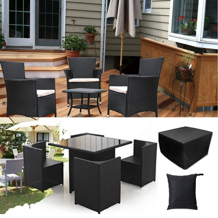 Garden Patio Rectangular Table Chairs Protective Cover Waterproof Dustproof Folding Furnitur Cover - MRSLM