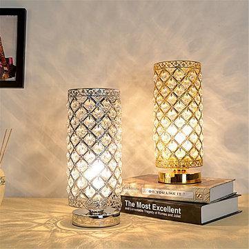 Crystal Table Lamp Desk Reading Lamp Bedside Nightstand for Bedroom Living Room - MRSLM