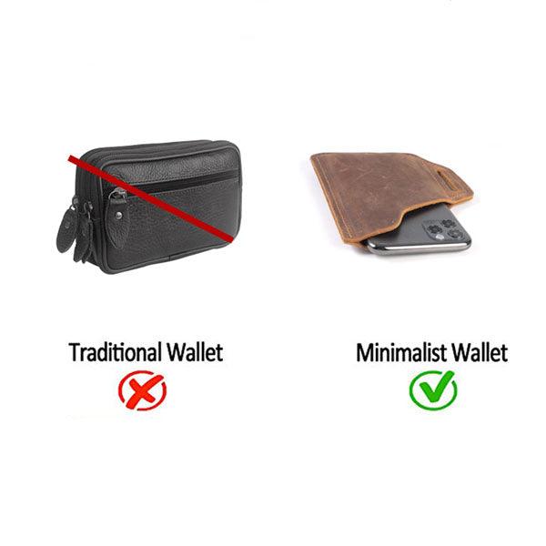 Moerae Men EDC Genuine Leather 6.5 Inch Phone Holder Waist Belt Bag - MRSLM