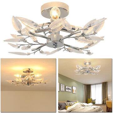 Acrylic Leaf Arms Ceiling Light LED Living Bedroom Room Lamp Fitting Lighting - MRSLM
