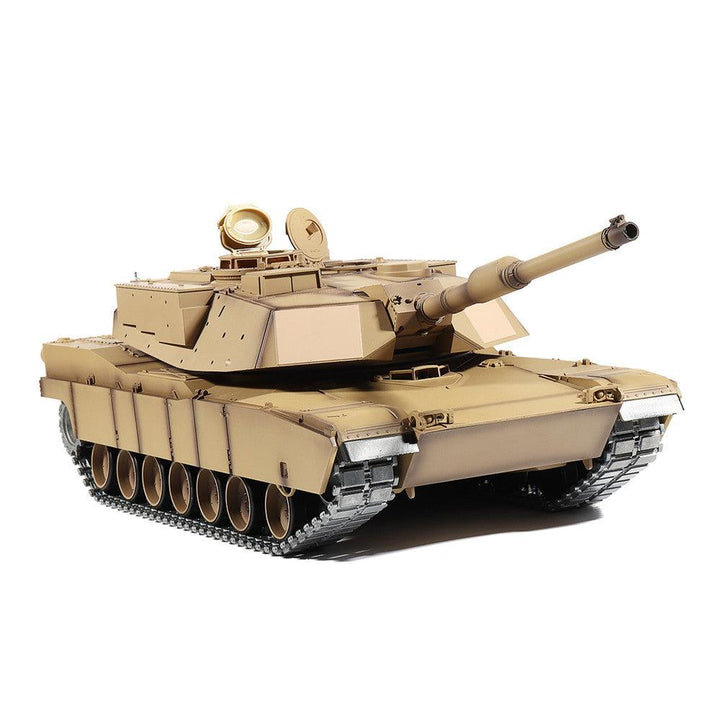 Heng Long 6.0 Version 3918-1 1/16 2.4G M1A2 Rc Car Battle Tank Metal Track with Sound Smoke Toy - MRSLM