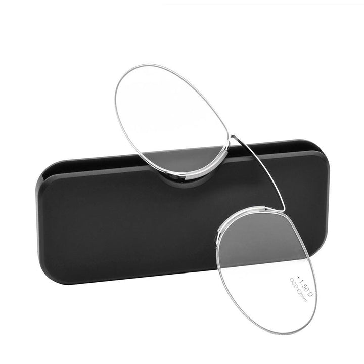 Nose Clip Unisex Reading Glasses Portable Wallet Frameless Reader Mini Presbyopia Glass - MRSLM