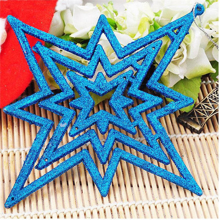 1pc Star 15cm Christmas Tree Pendant Ornaments Holiday Party Hanging Decoration Toys - MRSLM