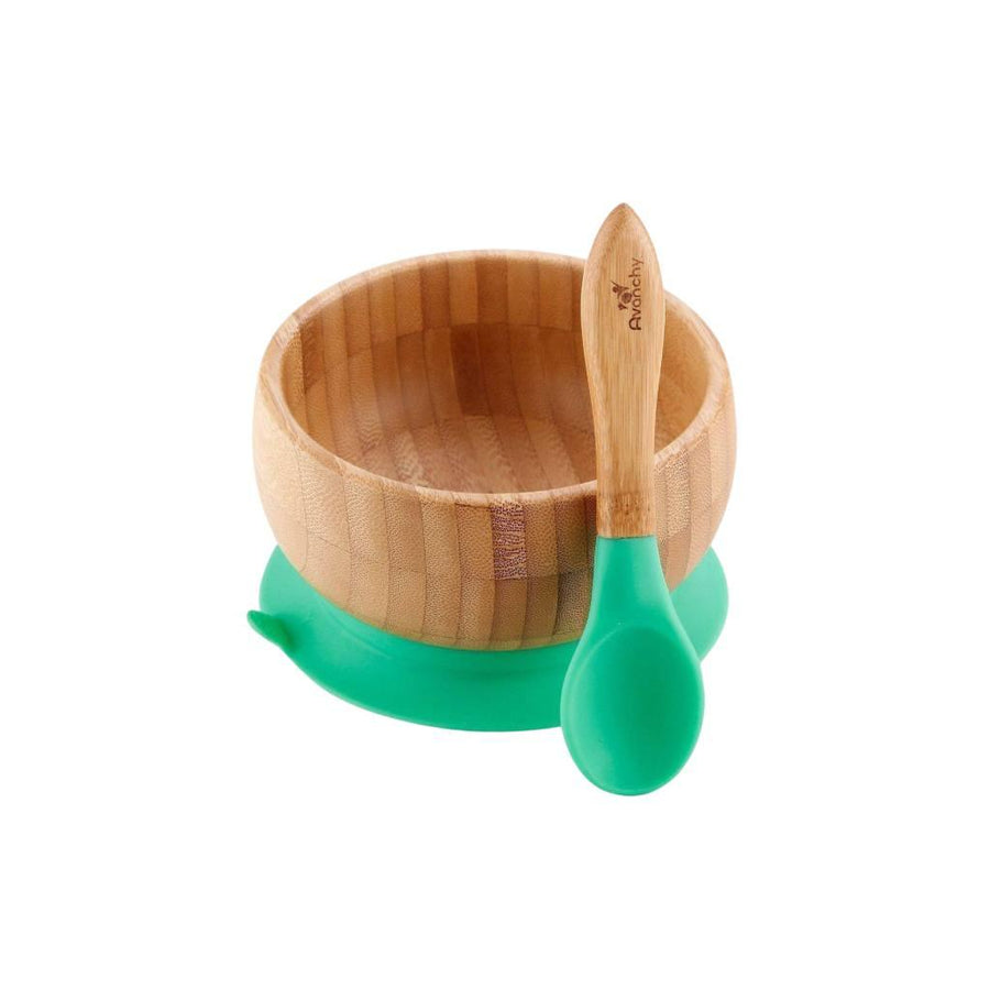 Bamboo Suction Baby Bowl + Spoon - MRSLM