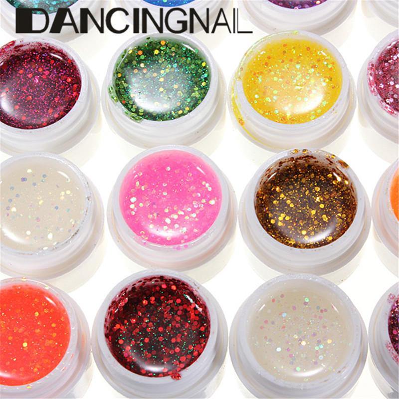 36 Color Glitter Powder UV Gel Extender Nail Art Design Set - MRSLM