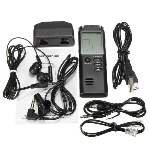 8GB Portable Rechargeable LCD Digital Audio Voice Recorder Dictaphone With MP3 Play - MRSLM