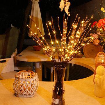 77CM LED Willow Branch Floral Night Light Battery Operated with 20 Bulbs for Home Office Party Garden Decor - MRSLM