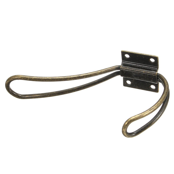 5Pcs Rustic Cast Iron Wall Coat Hooks Antique Hat Key Hanger Rack Bronze Holder - MRSLM
