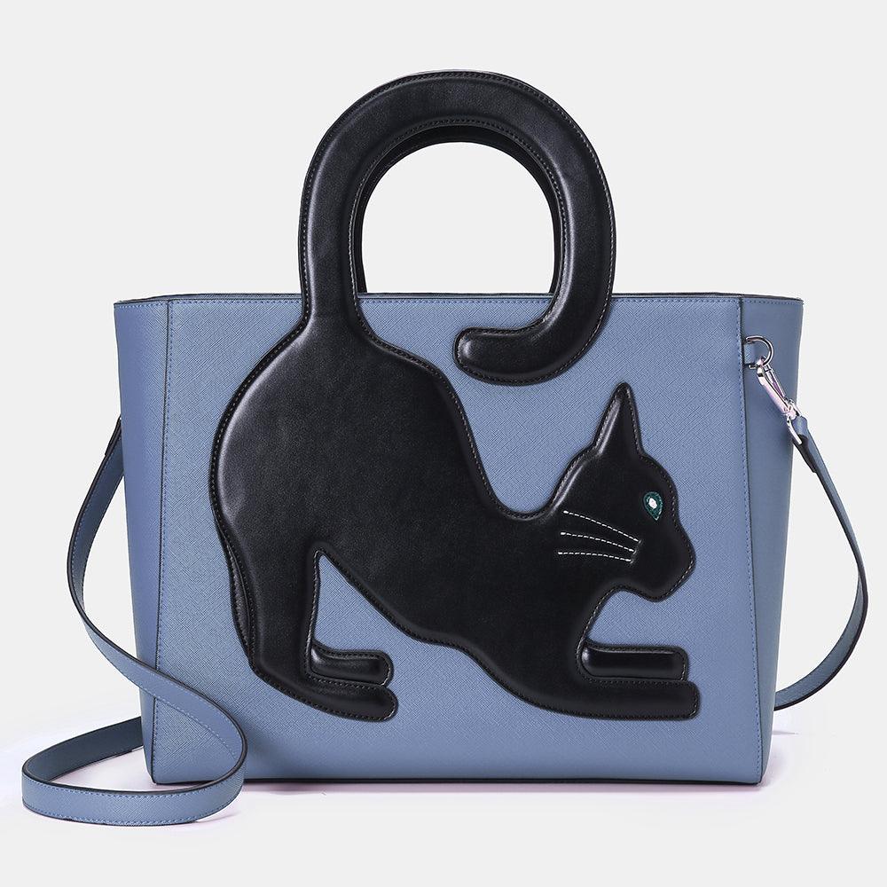 Women Multifunctional Large Capacity Cat Pattern Handbag Crossbody Bag - MRSLM