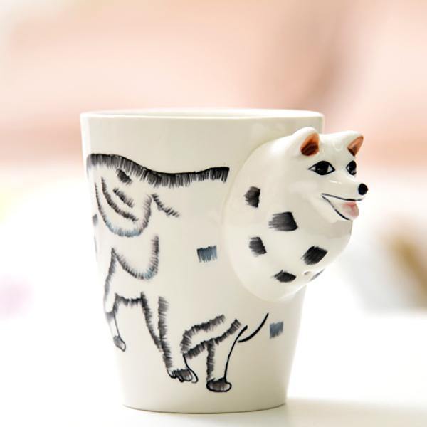 3D Ceramic Mug Pure Hand-painted Animal Cup Cartoon Cup Painted Coffee Mug - MRSLM