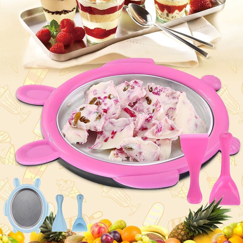 Mini Fried Ice Cream Yogurt Making Machine Fruit Roll Maker Pan Summer For Kids - MRSLM
