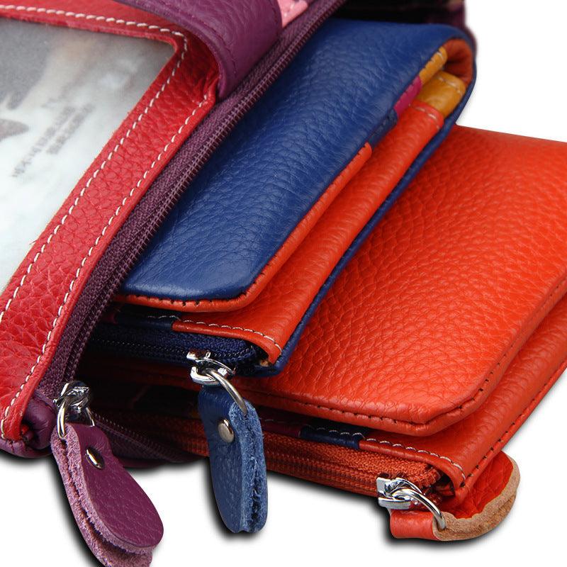 Ladies long RFID leather wallet, view 3 - MRSLM