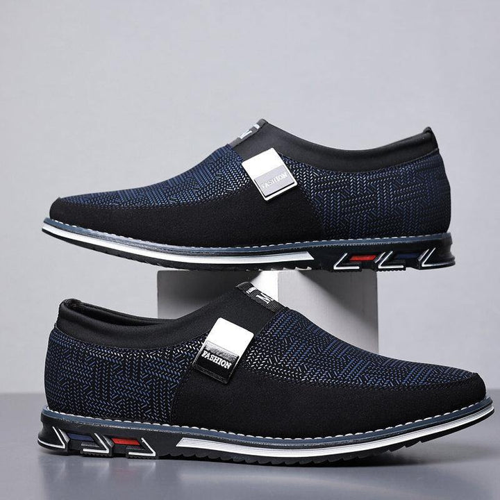 Men Breathable Non Slip Comfy Soft Bottom Slip On Casual Business Loafers Shoes - MRSLM