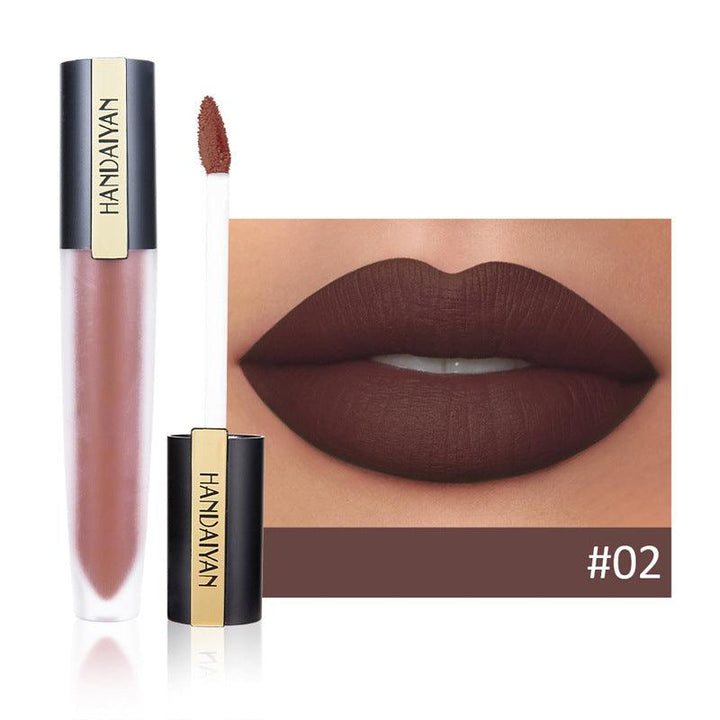 HANDAIYAN Matte Lip Gloss Lips Lipstick Long Lasting Liquid Cosmetics Exaggerated Makeup - MRSLM