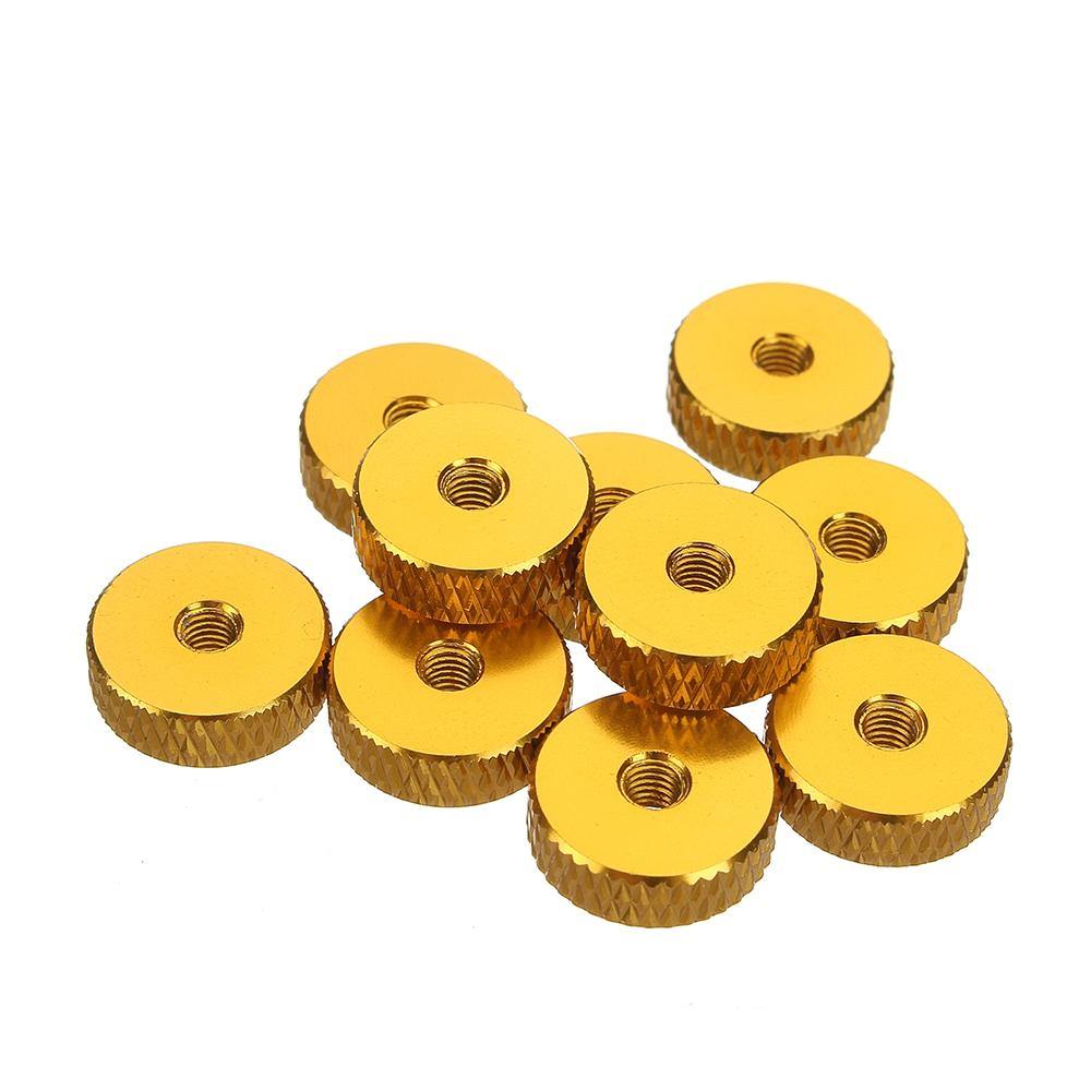 Suleve M3AN11 10Pcs M3 Manual Knurled Thumb Screw Nut Spacer Flat Washer Aluminum Alloy Multicolor - MRSLM