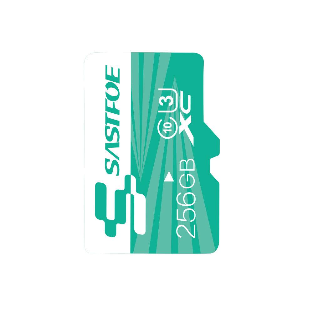 SASTFOE Green Edition 256GB U3 Class 10 TF Micro Memory Card for Digital Camera MP3 TV Box Smartphone - MRSLM