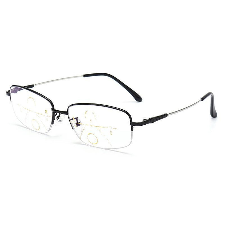 Intelligent Reading Glasses Progressive Multifocal Coated Lens Presbyopia Memory Alloy Frame - MRSLM